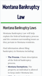 Mobile Screenshot of montana-bankruptcy.com